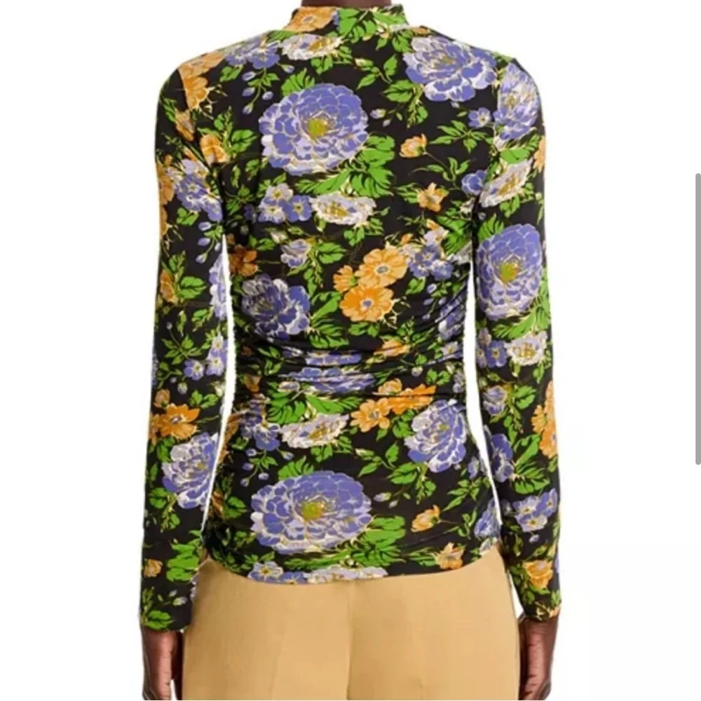 Farm Rio Capri Floral Print Turtleneck Top/ Size XS/S - Picture 4 of 13